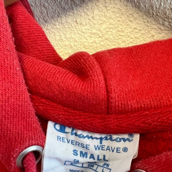 Champion Red Reverse Weave Hoodie - Picture 7 of 10